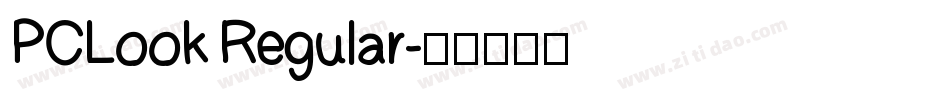 PCLook Regular字体转换